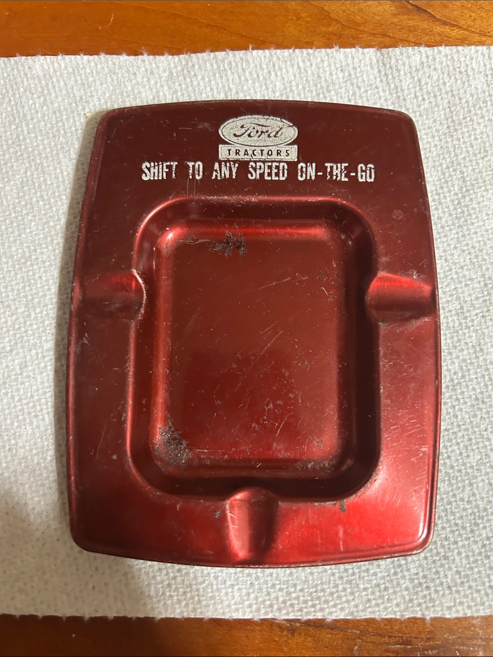 Ford Tractor advertising ashtray 3 3/4”x4 3/4”